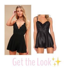 Keepsake The Label • Romanic Black Lace Romper